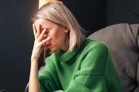 Women looking stressed